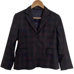 Theory Wool Plaid Blazer